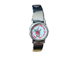 Christmas Santa Claus Bangle Watch Quartz Holiday Theme - One Size